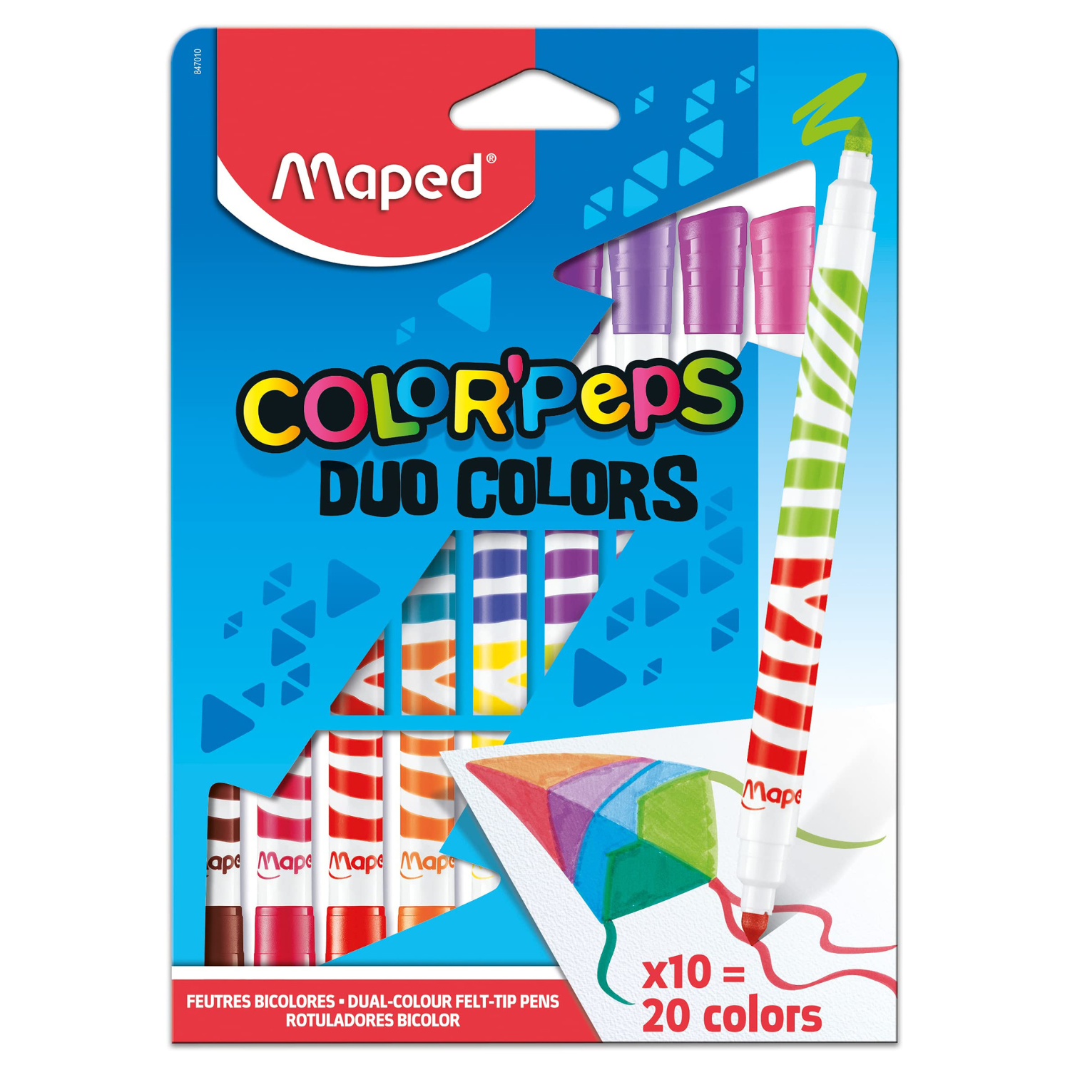 Maped plumones duo doble punta Colorpeps 10 unidades