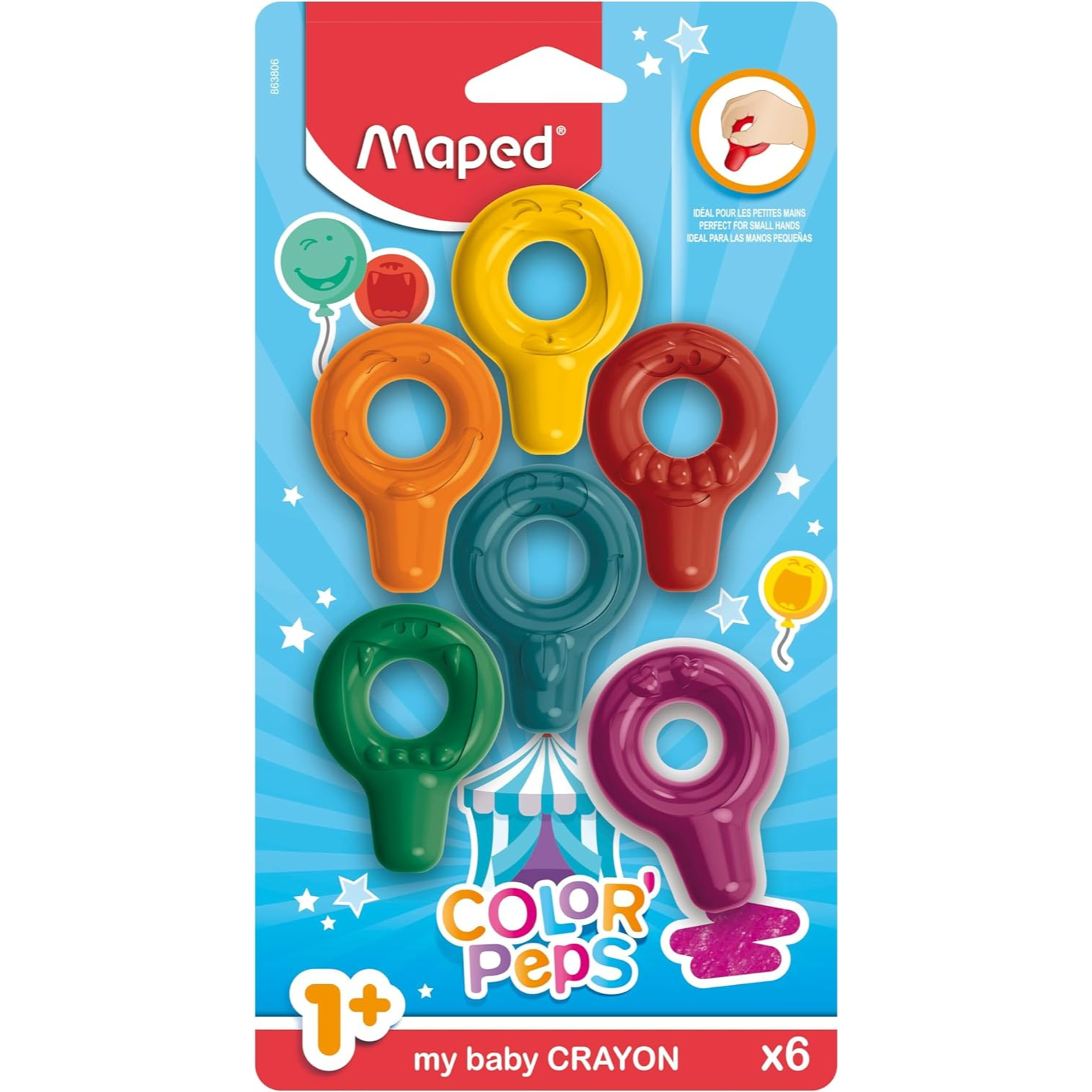 Maped crayones para bebés Colorpeps 6 unidades