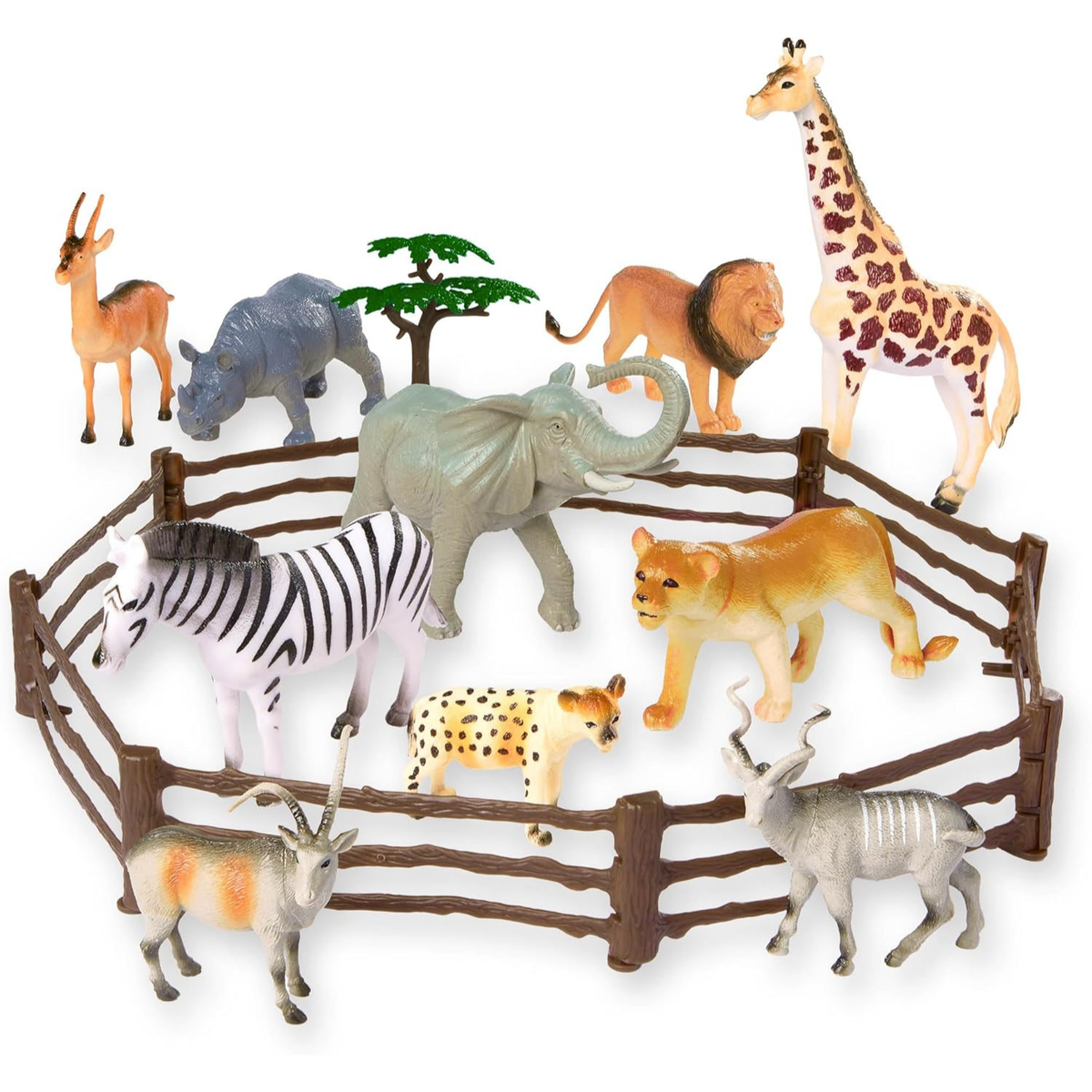 Balde con animales de la jungla y accesorios 60 piezas - vista 2