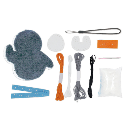 Set crea y cose tu propio llavero modelo pingüino DIY