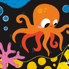 Hojas para raspar scratch art junior modelo animales marinos 08 piezas