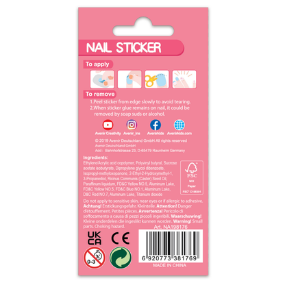 Stickers temporales para uñas modelo unicornio 38 piezas