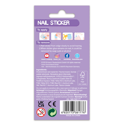 Stickers temporales para uñas modelo flores 38 piezas