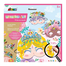 Set crea máscaras de princesas con diamantes 03 unidades
