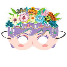 Set crea máscaras de princesas con diamantes 03 unidades