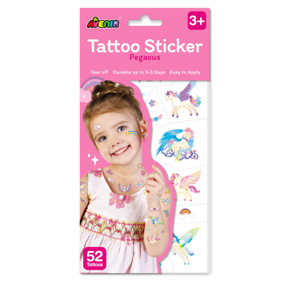 Tatuajes temporales modelo pegaso 52 piezas