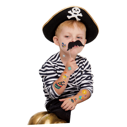 Tatuajes temporales modelo piratas 52 piezas