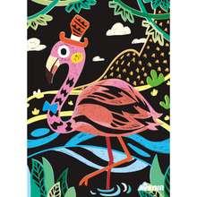 Hojas para raspar scratch art modelo aves mágicas 04 piezas