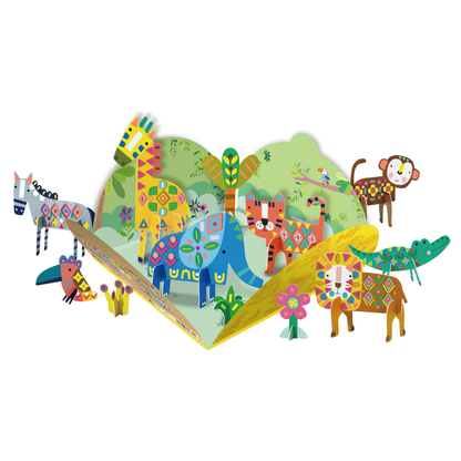 Juega y decora con 200 stickers reutilizables modelo safari