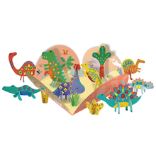 Juega y decora con 200 stickers reutilizables modelo dinosaurio