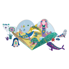 Juega y decora con 200 stickers reutilizables modelo fondo marino