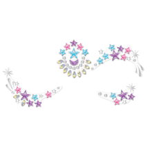 Stickers gemas faciales modelo estrella