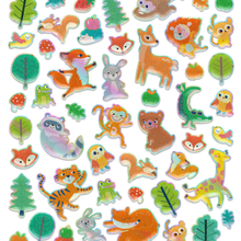 Stickers puffy modelo animales 50 piezas