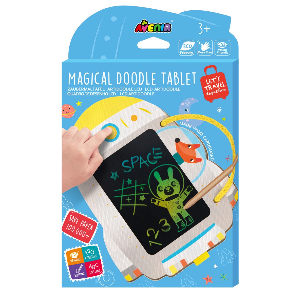 Pizarra mágica LCD artidoodle modelo espacio