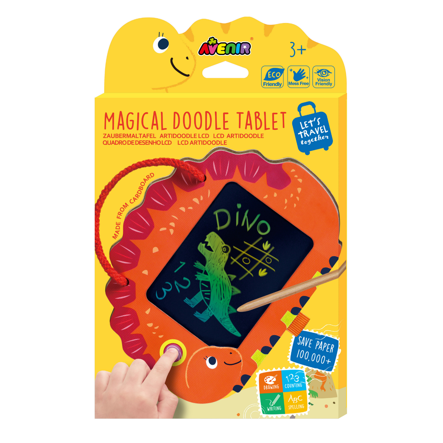 Pizarra mágica LCD artidoodle modelo dinosaurio