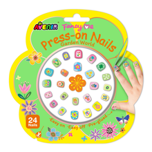 Stickers a presión para uñas modelo jardín 24 piezas