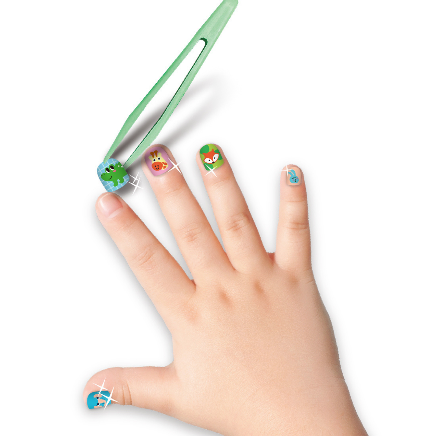 Stickers a presión para uñas modelo reino animal 24 piezas