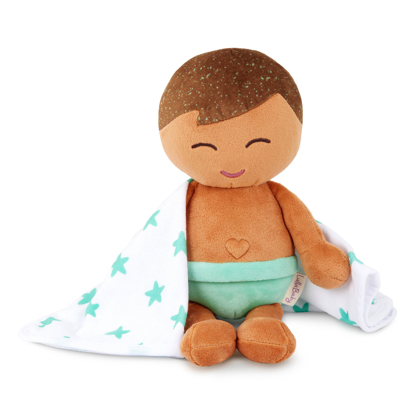 Muñeco niño textil para tina pelo marron modelo #2 Lullababy