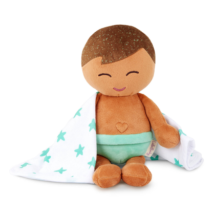 Muñeco niño textil para tina pelo marron modelo #2 Lullababy