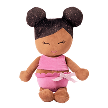 Muñeca niña textil para tina pelo marron modelo #2 Lullababy Nuevo
