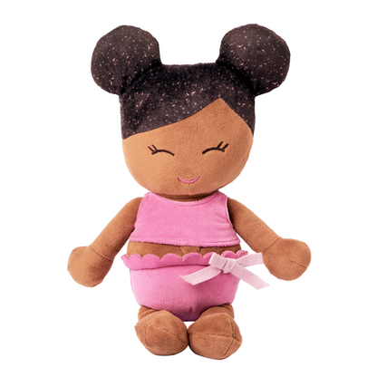 Muñeca niña textil para tina pelo marron modelo #2 Lullababy Nuevo