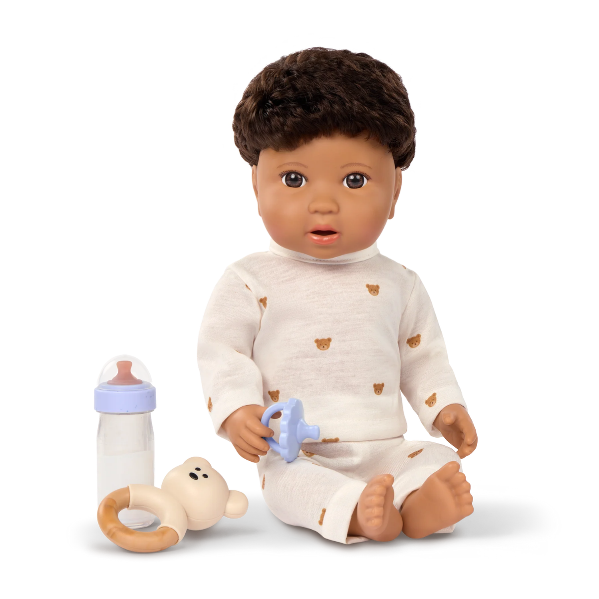 Muñeco niño con pelo marrón con accesorios