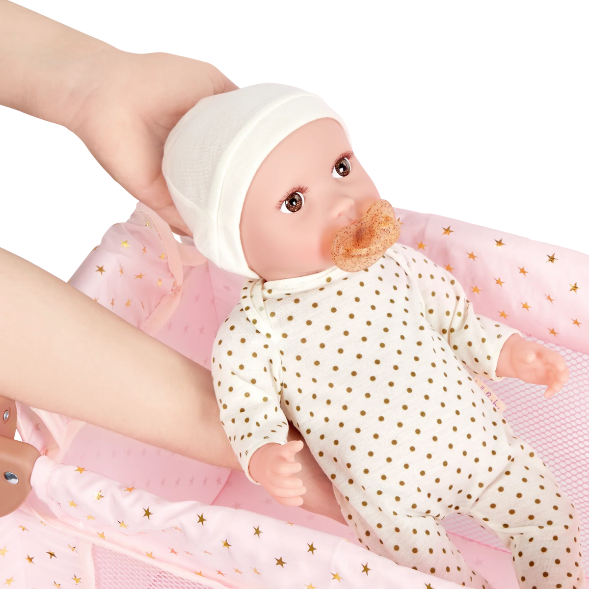 Cuna plegable para muñecos modelo estrellas