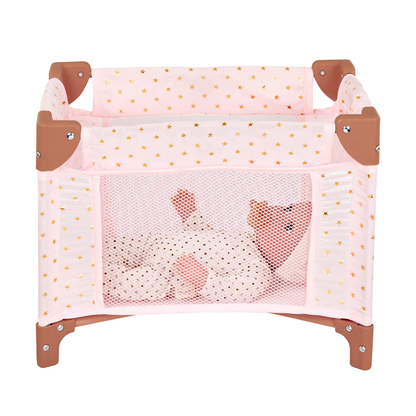 Cuna plegable para muñecos modelo estrellas