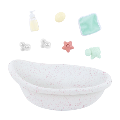 Bañera para muñecos con accesorios