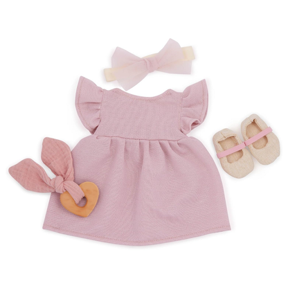 Outfit vestido rosa para muñecas Lullababy