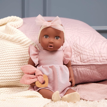 Outfit vestido rosa para muñecas Lullababy