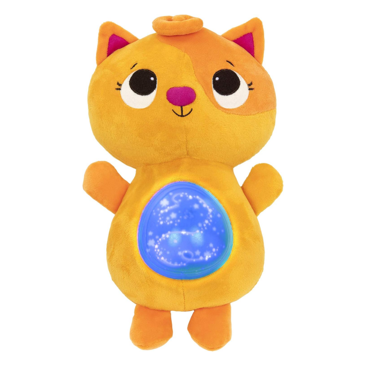 Gato de peluche musical con luces relajantes
