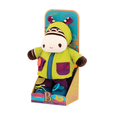 Cebra de peluche para aprender a vestirse