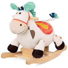 Mecedora de madera y textil modelo caballo