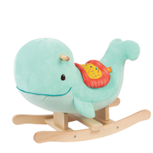 Mecedora de madera y textil modelo ballena