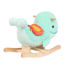 Mecedora de madera y textil modelo ballena