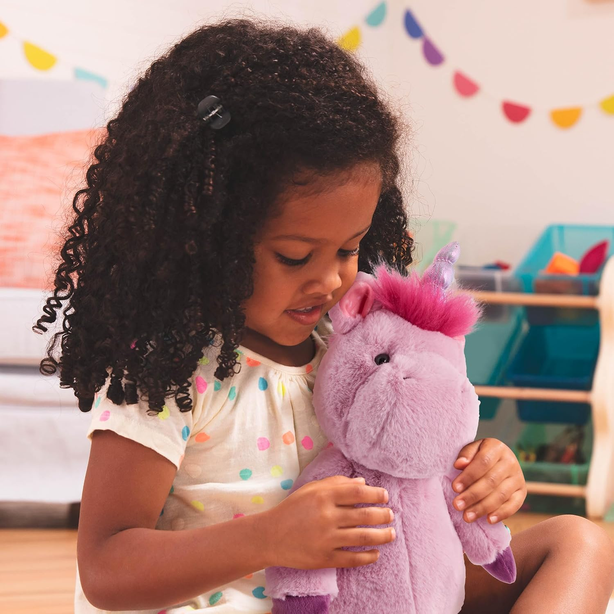 Peluche unicornio clásico morado