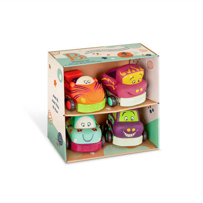 Set de 04 autos suaves a fricción