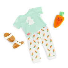 Outfit pijama de conejo con zanahoria
