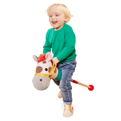Caballo de palo con cabeza suave Hobby Horse