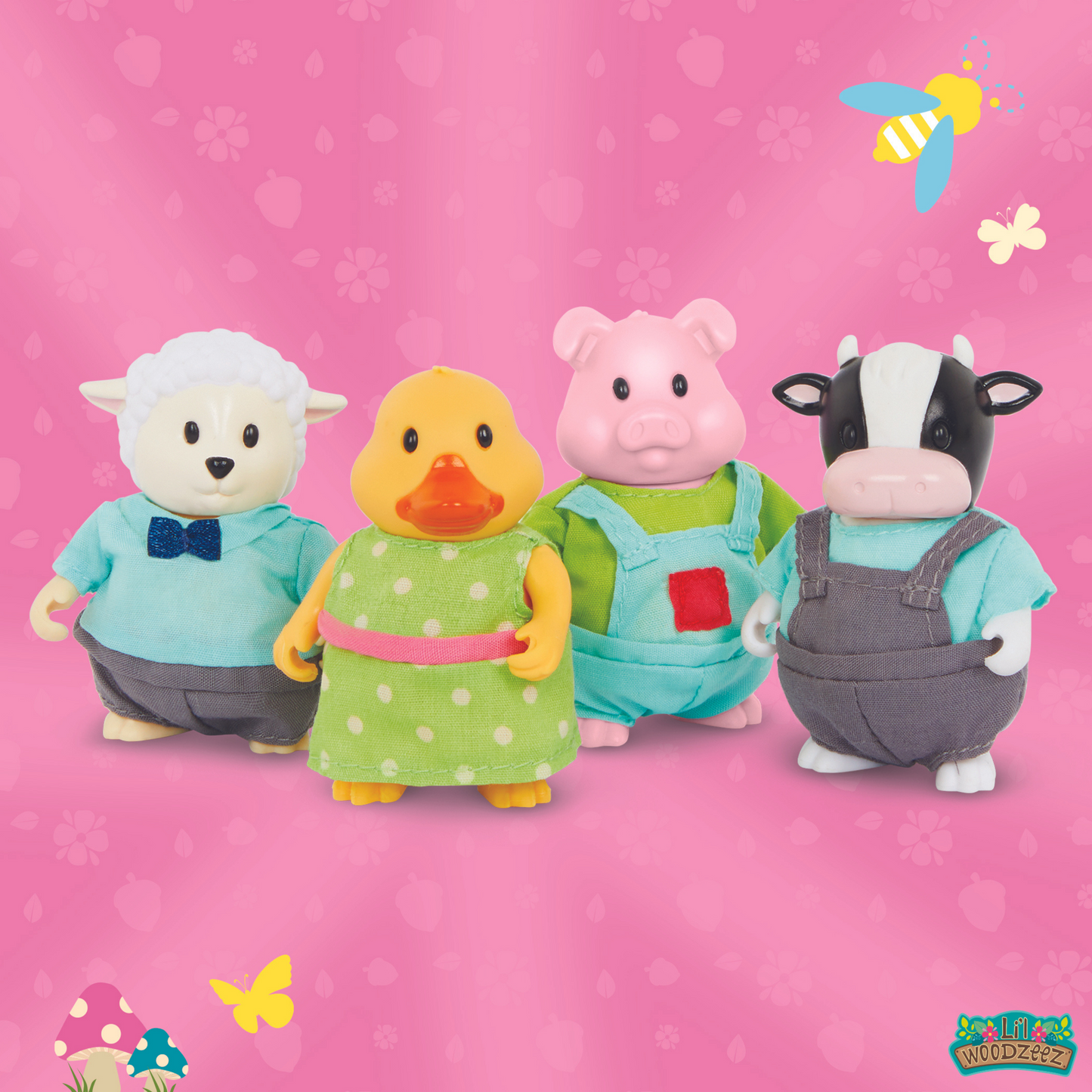 Set de 04 amigos de la granja Lil woodzeez