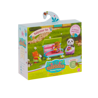 Set de cuidado de bebé con mellizos Lil Woodzeez modelo nuevo