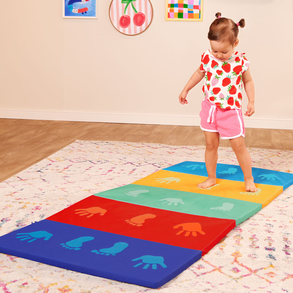 Colchoneta plegable de colores para gimnasia y motricidad