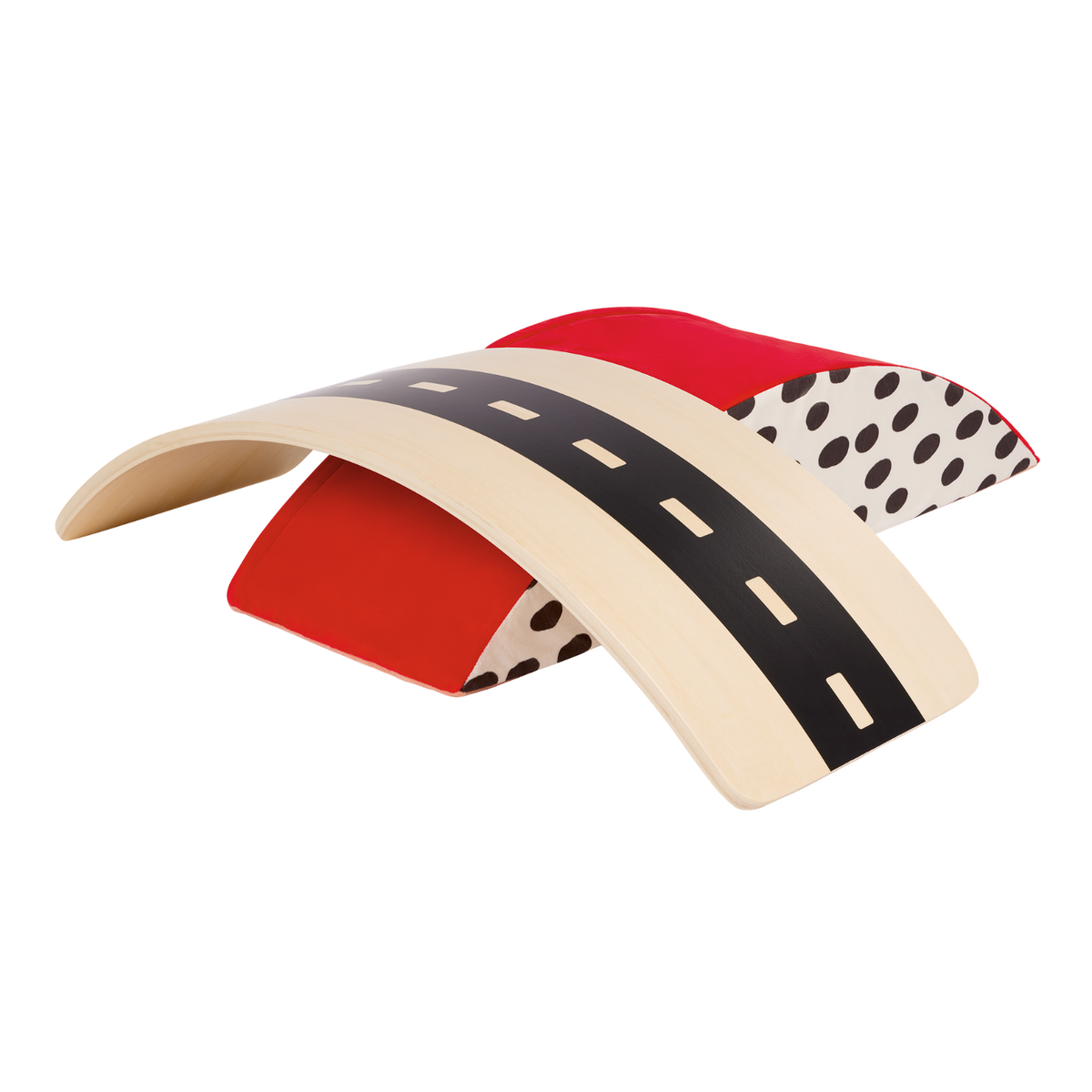 Tabla curva de madera para equilibrio y espuma de descanso