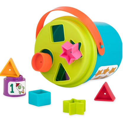 Set de 10 baldes para apilar y de encaje de figuras Battat