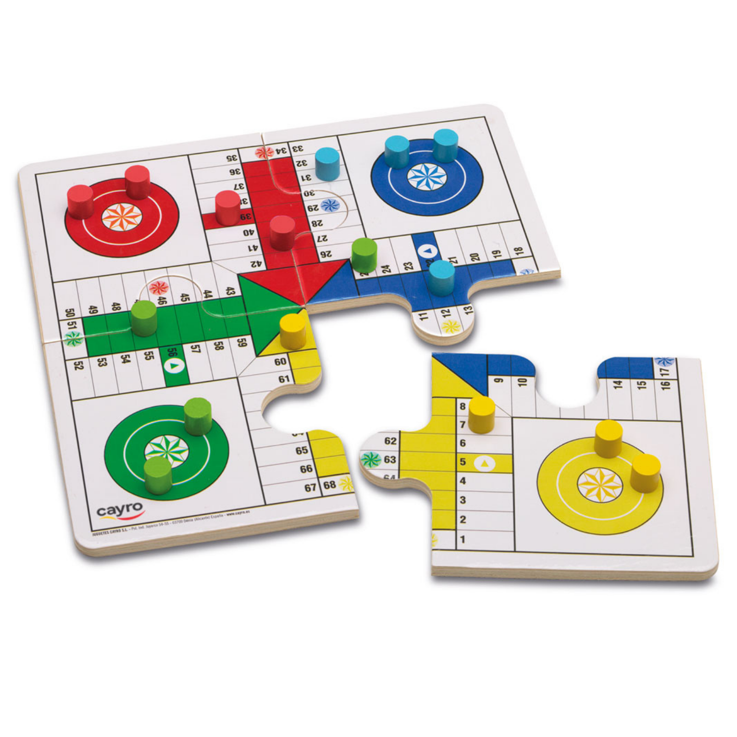 Juego ludo parchís oca en caja de metal Travel Size