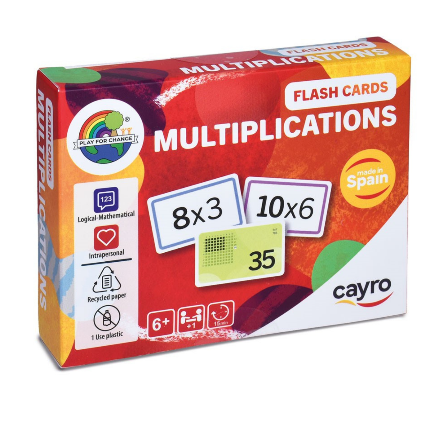 Flashcards cartas de multiplicación