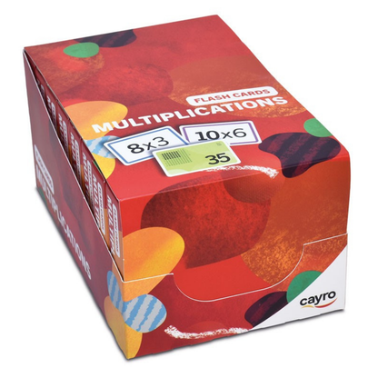 Flashcards cartas de multiplicación