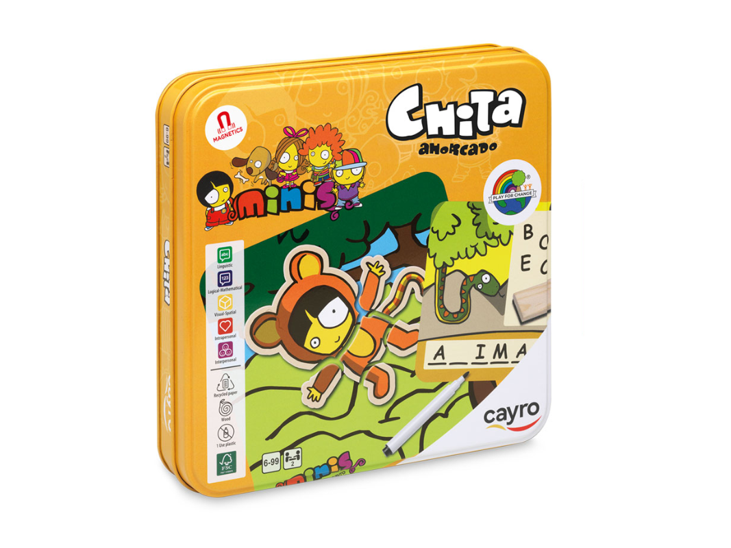 Juego Chita ahorcado magnético en caja de metal Travel Size