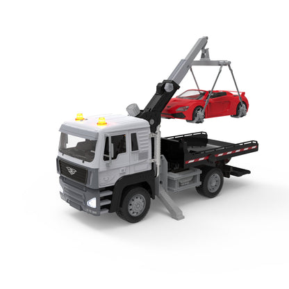 Camión grúa grande blanco